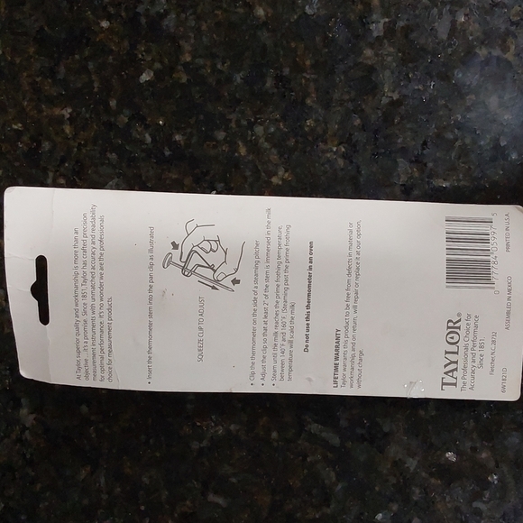 NIB Taylor Precision Products Classic Cappuccino Frothing Dial Thermometer - Picture 2 of 3